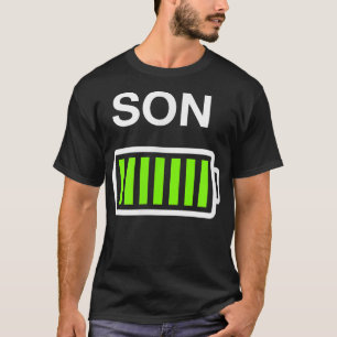Boys Son BatteryMommy und Daddy Low Battery T-Shirt