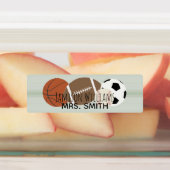 Boys Sports Green Strip Wasserdichte Labels Etiketten (Befestigt)