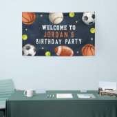 Boys Sports Navy Geburtstag Begrüßungsbanner Banner (Messeveranstaltung)