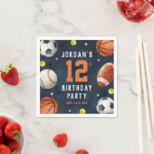 Boys Sports Navy Geburtstag Serviette (Beispiel)