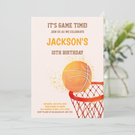 Boys Sports Party Card Einladung (Stehend Vorderseite)