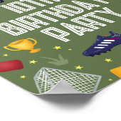 Boys Sports Soccer Birthday Welcome Sign Poster (Ecke)