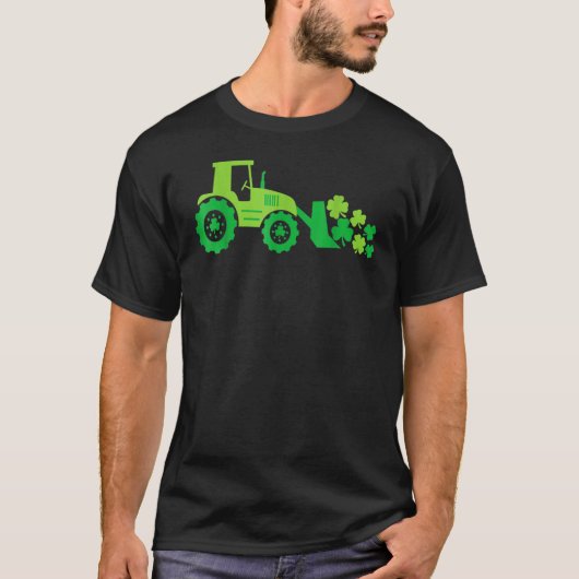 Boys St Patricks Day Crane Truck Construction Todd T-Shirt (Vorderseite)