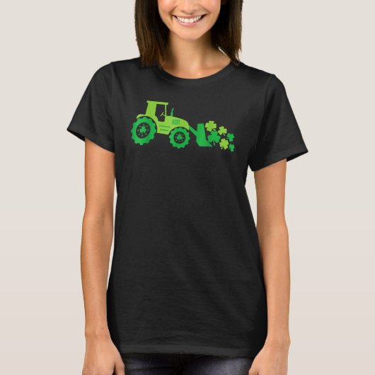 Boys St Patricks Day Crane Truck Construction Todd T-Shirt (Vorderseite)