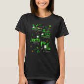 Boys St Patricks Day Crane Truck Construction Todd T-Shirt (Vorderseite)