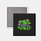 Boys St. Patricks Day Glücks-Monstertruck Magnet (Vorderseite/Rückseite)
