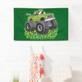 Boys St Patricks Day Kleinkind Lucky Monster Truck Banner (Insitu)