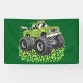 Boys St Patricks Day Kleinkind Lucky Monster Truck Banner (Horizontal)