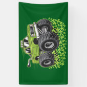 Boys St Patricks Day Kleinkind Lucky Monster Truck Banner (Vertikal)