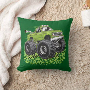 Boys St Patricks Day Kleinkind Lucky Monster Truck Kissen