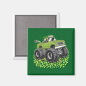 Boys St Patricks Day Kleinkind Lucky Monster Truck Magnet (Vorderseite/Rückseite)