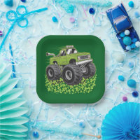 Boys St Patricks Day Kleinkind Lucky Monster Truck