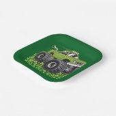 Boys St Patricks Day Kleinkind Lucky Monster Truck Pappteller (Gewinkelt)