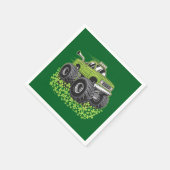 Boys St Patricks Day Kleinkind Lucky Monster Truck Serviette (Ecke)