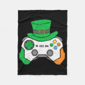 Boys St Patricks Day Video Game Controller Mens Ir Fleecedecke (Vorderseite)