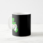 Boys St Patricks Day Video Game Controller Mens Ir Kaffeetasse (Vorderseite Links)