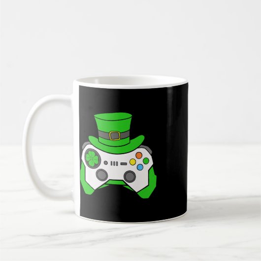 Boys St Patricks Day Video Game Controller Mens Ir Kaffeetasse (Links)