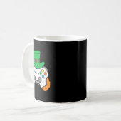 Boys St Patricks Day Video Game Controller Mens Ir Kaffeetasse (Vorderseite Links)