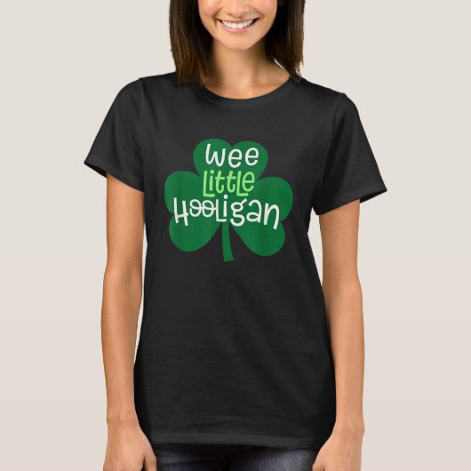 Boys St Patricks Day  We Little Hooligan T-Shirt (Vorderseite)