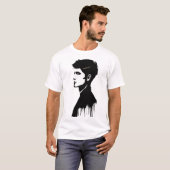 "Boy's Sticker on White T - Shirt" T-Shirt (Vorne ganz)