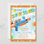 Boys Summer Watergun Pool Geburtstagsparty Einladung (Vorderseite)