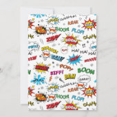 Boys Superhero Birthday Party Einladung (Rückseite)