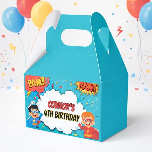 Boys Superhero Birthday Party Favor Box Geschenkschachtel