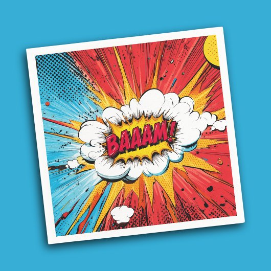 Boys Superhero Birthday Party Napkin Serviette