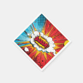 Boys Superhero Birthday Party Napkin Serviette (Ecke)