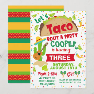 Boys Taco Bout Ein Party Einladung zum Geburtstag