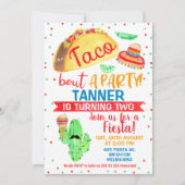 Boys Taco über die Einladung zum Party zum Geburts (Vorderseite)