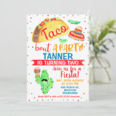 Boys Taco über die Einladung zum Party zum Geburts (Stehend Vorderseite)