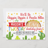 Boys Taco Zweitägige Party Einladung (Vorderseite)