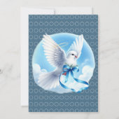 Boys Taufe Blau Personalisiert Einladung (Rückseite)