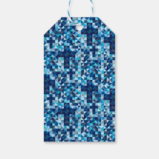 Boys Taufe Christening Geometric Cross Geschenkanhänger (Rückseite)