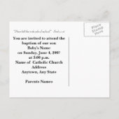 Boys Taufe Einladungspostkarte (Rückseite)