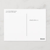 Boys Taufe Elegant Blauer und weiße Einladung Postkarte (Rückseite)