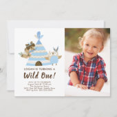 Boys Teepee Wild Einladung zum Geburtstag (Vorderseite)