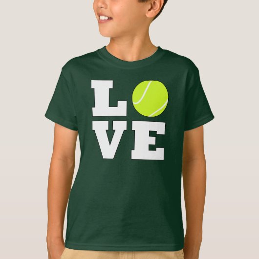 Boys Tennis LIEBE Sports Player T-Shirt (Vorderseite)