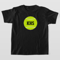 Boy's Tennis Player Custom School Letters T - Shir