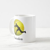 Boys Tennis Player Personalisiert Name Kaffee Tass Kaffeetasse (Vorderseite Links)