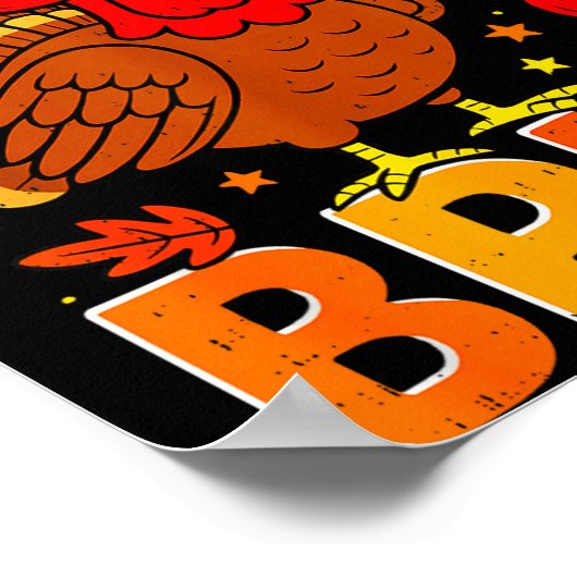 Boys Thanksgiving Bruh Turkey Gobble Family Boys G Poster (Ecke)