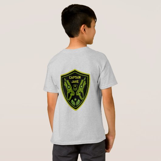 Boys Toy Dart Gun Battle T-Shirt (Schwarz voll)