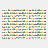 Boys Toys farbenfrohe Transport Kinderpartei Geschenkpapier Set (Vorderseite)