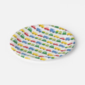 Boys Toys farbenfrohe Transport Kinderpartei Pappteller (Schrägansicht)