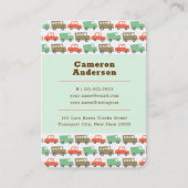 Boys Toys Pastels Retro Cars Kid's Foto Profil Telefonnummerkarte (Vorderseite)