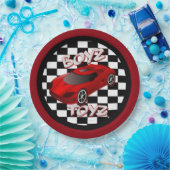 Boys Toys Red Sports Car Pappteller (Party)