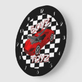Boys Toys Red Sports Car Wall Clock 2 Große Wanduhr (Winkel)