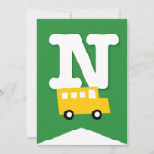 Boys Toys Transport Happy Birthday Party Banner Einladung (Vorderseite)