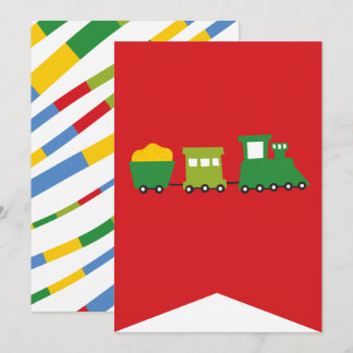 Boys Toys Transport Happy Birthday Party Banner Einladung